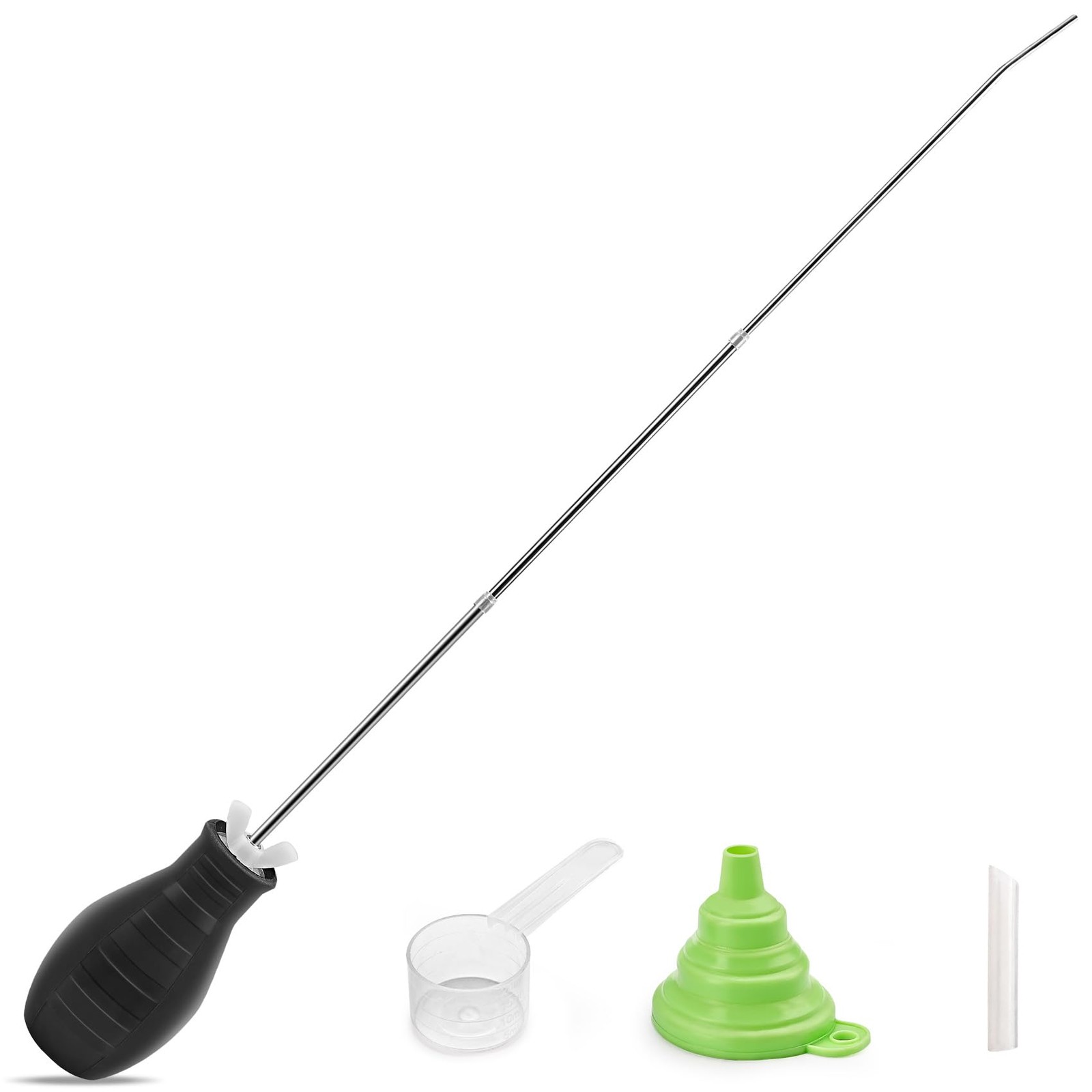Sbestily Diatomaceous Earth Powder Duster, Extendable Long Tubes from Black