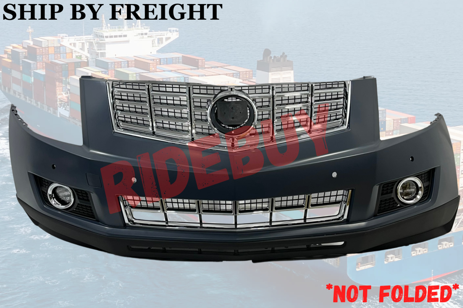 Fit 2013 - 2016 Cadillac SRX Front Bumper Complete Assembly w/fog W/ Sensor Hole
