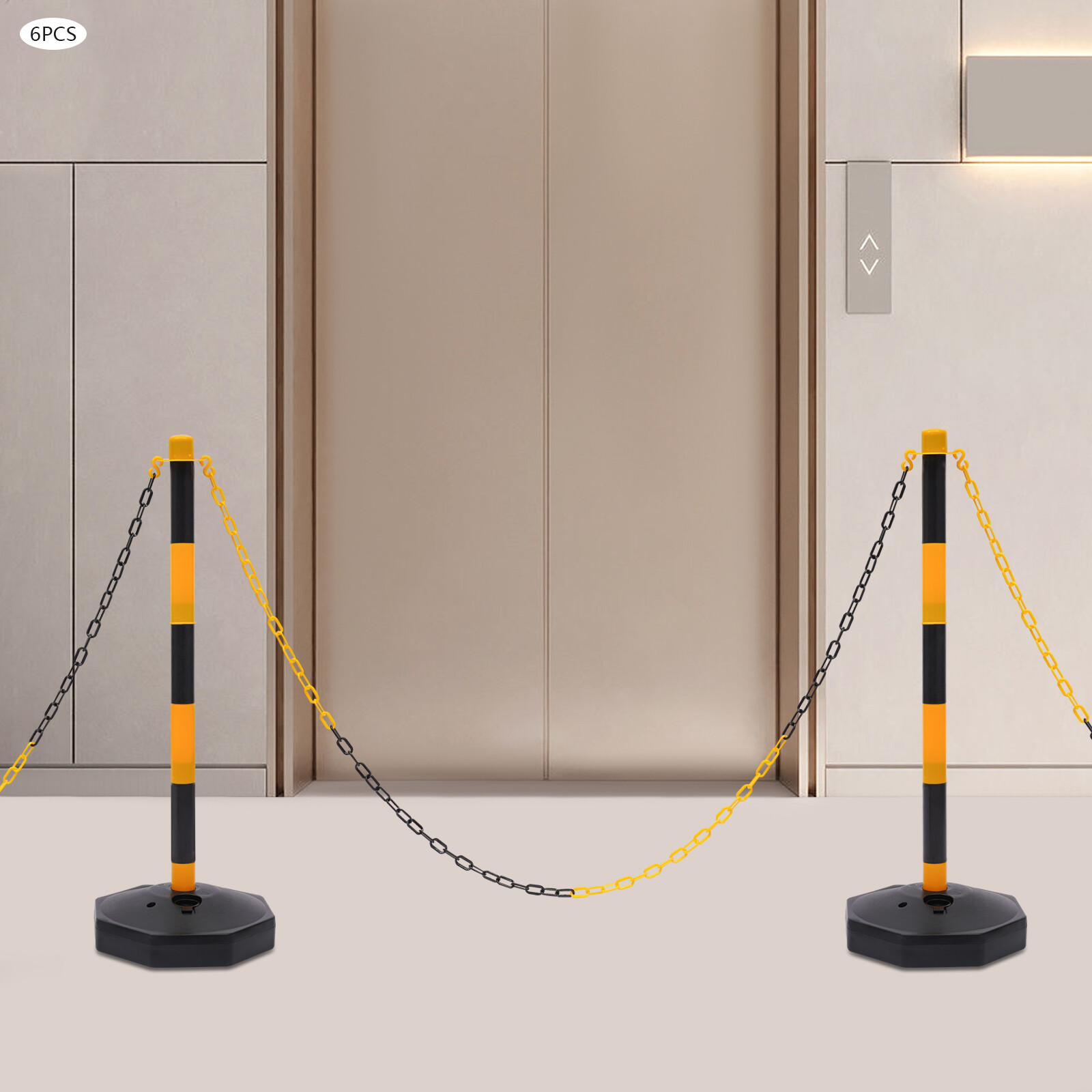 Traffic Delineator Post Cone Plastic Stanchion Post Set Crowd Control Stands
