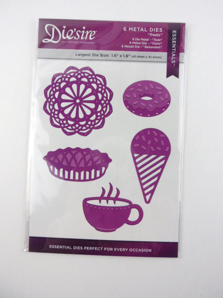 Crafter's Companion - Die'sire - METAL DIES - TREATS -Donut Ice cream Coffee Pie
