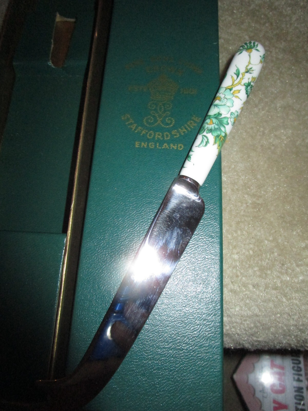 STAFFORDSHIRE ENGLAND BONE CHINA CHEESE GRAPEFRUIT KNIFE