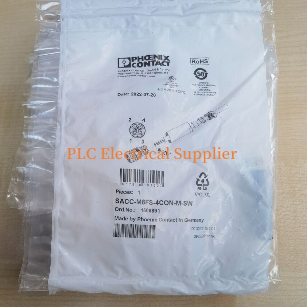 FOR 1PCS FOR Phoenix Contact Sensor connector plug 1506891 SACC-M 8FS-4CON-M-SW