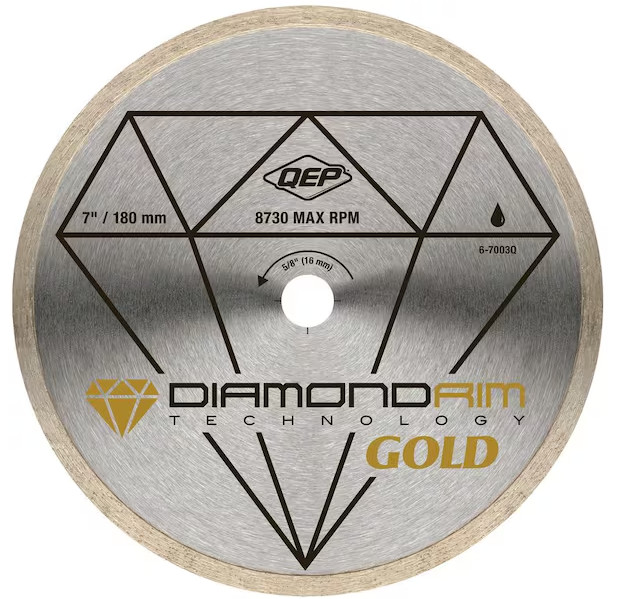 QEP 6-7003Q Continuous Rim Diamond Blade, 7-Inch Diameter, 5/8-Inch Arbor