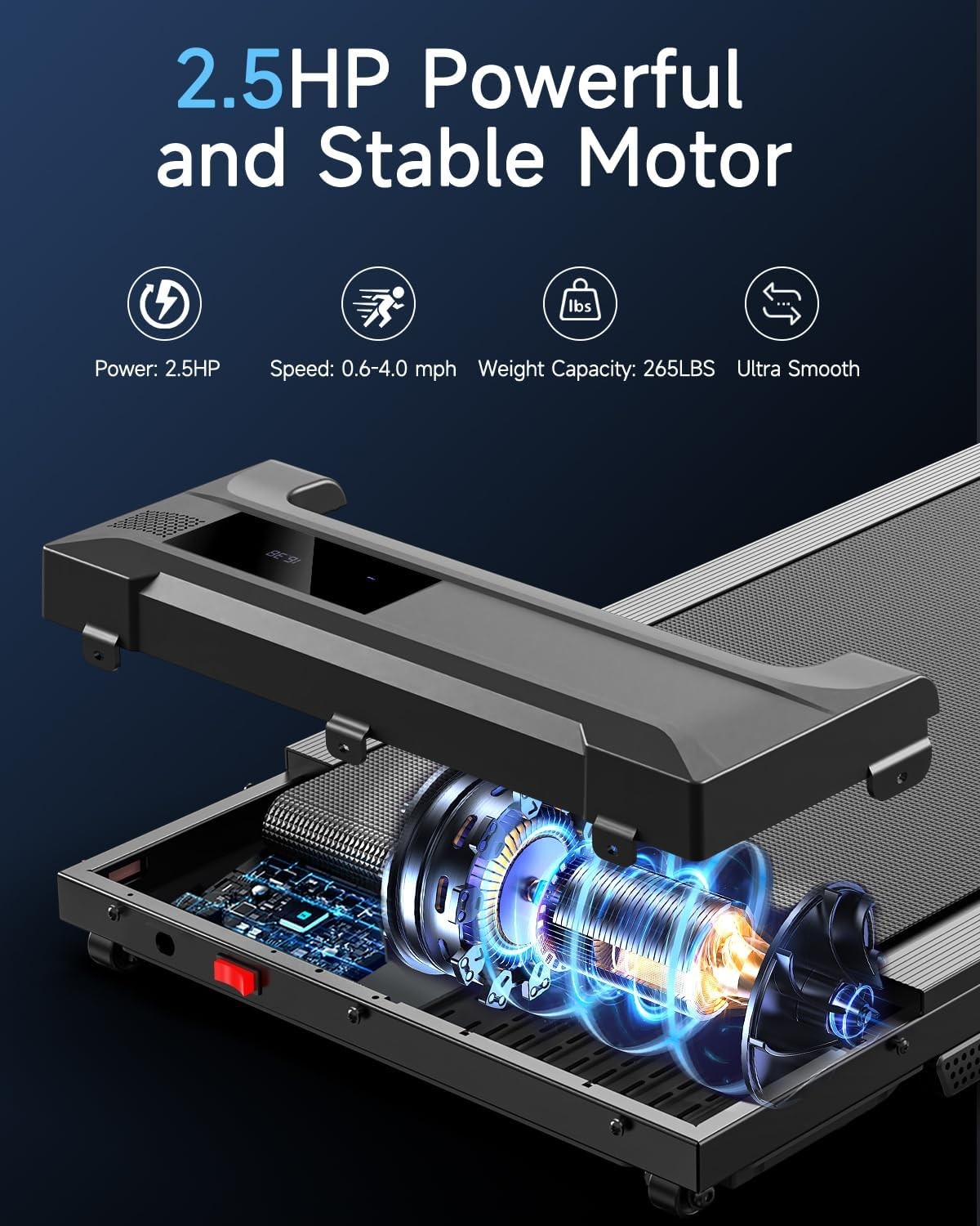 Under Desk Walking Pad Treadmill Portable Mini Running Machine Remote Control