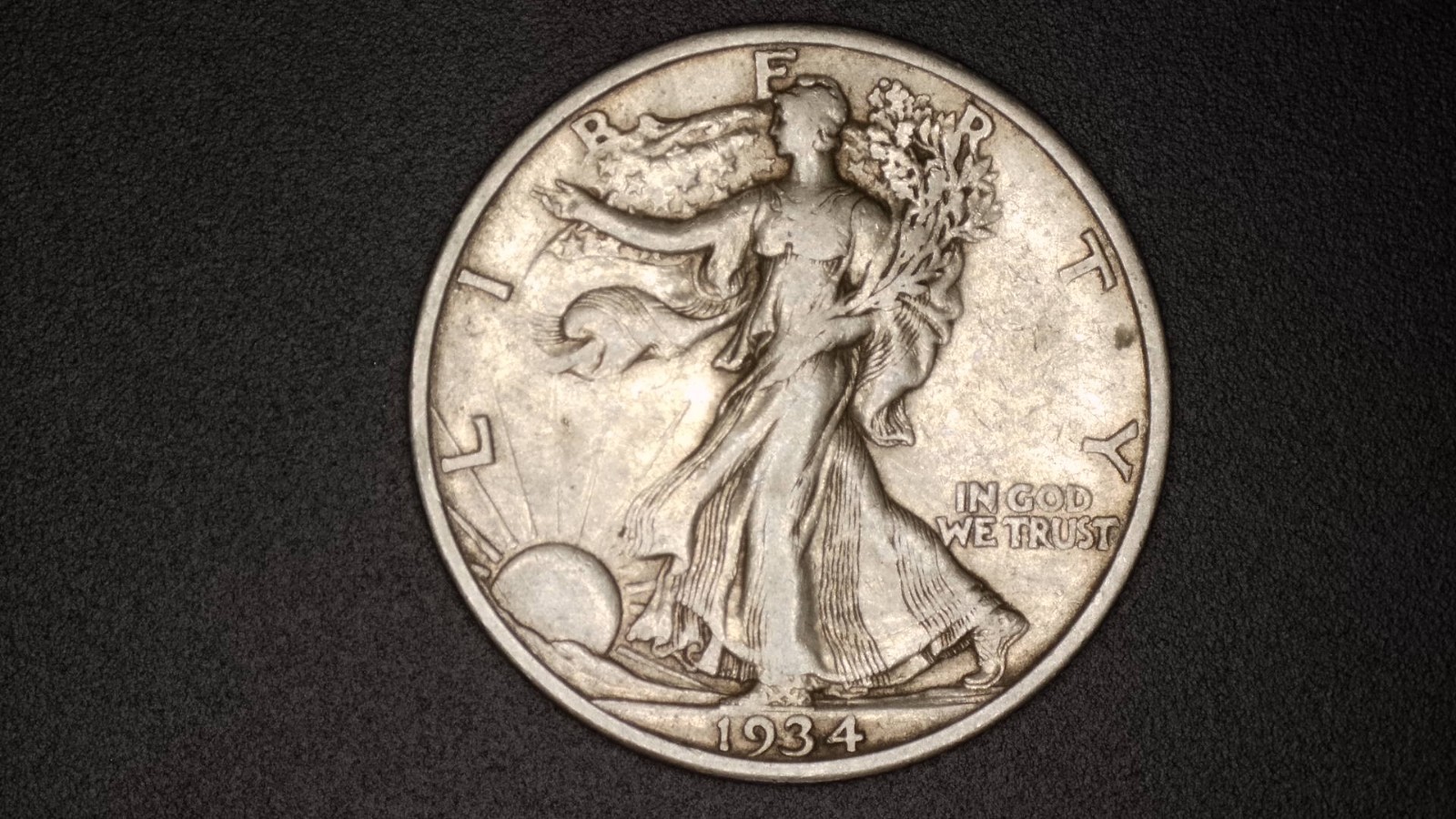 1934 S 50C Walking Liberty Silver Half Dollar