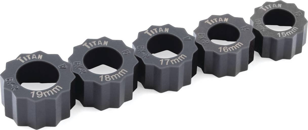 Titan Tools 16058 5-Piece Disposable Damaged Bolt Extractor Ring Set