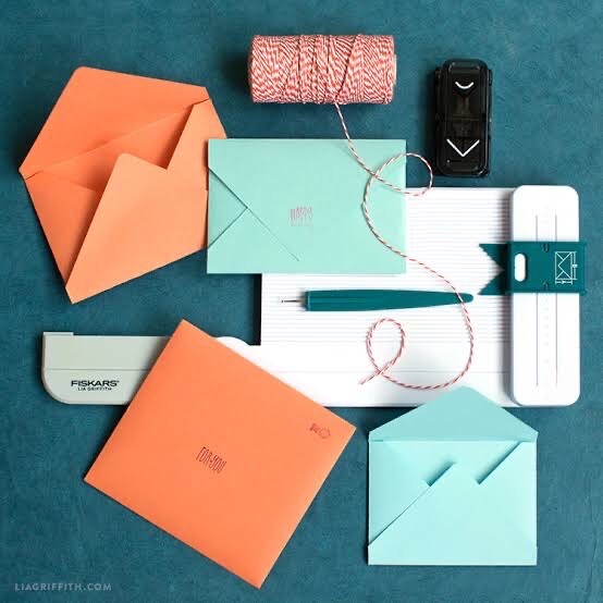 Fiskars Lia Griffith Envelope Score Tool Scrapbooking Paper Folding Origami
