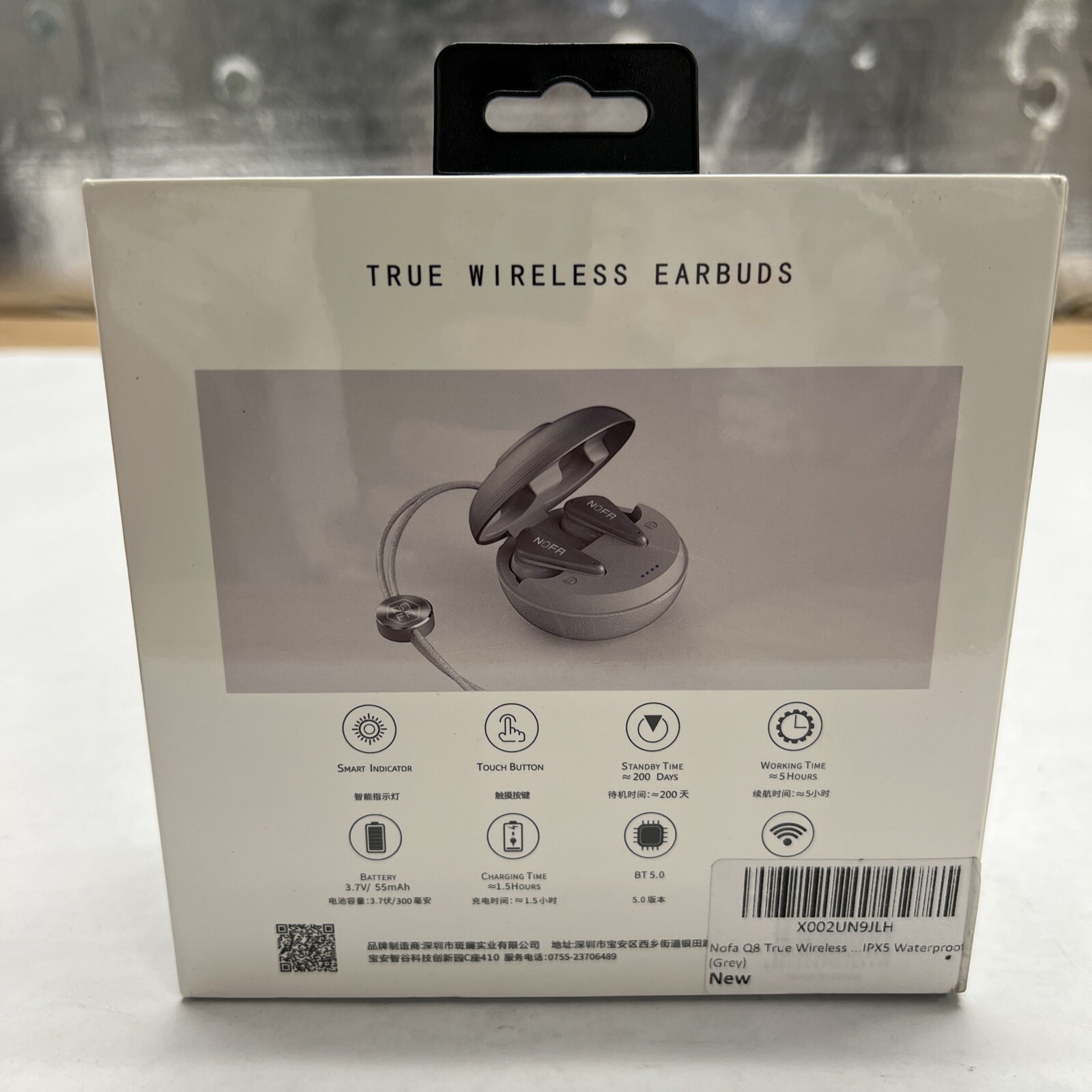 nofa Q8 true wireless bluetooth earphone silver