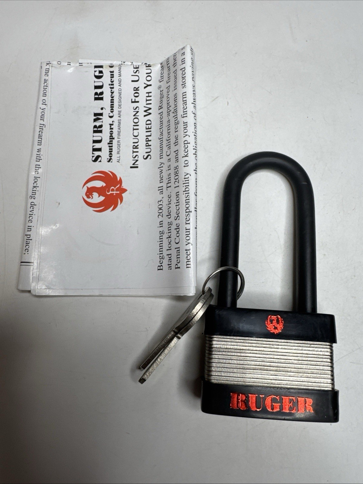 Genuine Ruger Gun Lock - 2 keys