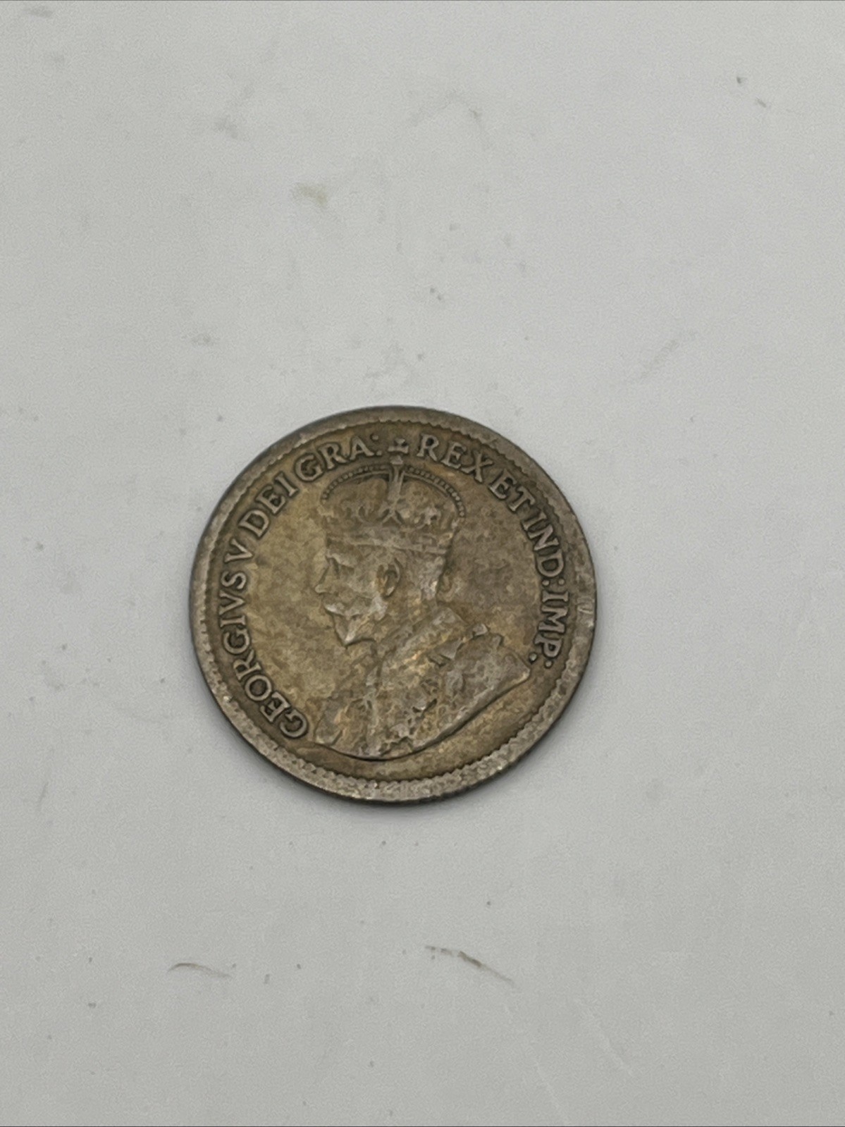 1916 Canada 5 Cents Small Silver Coin