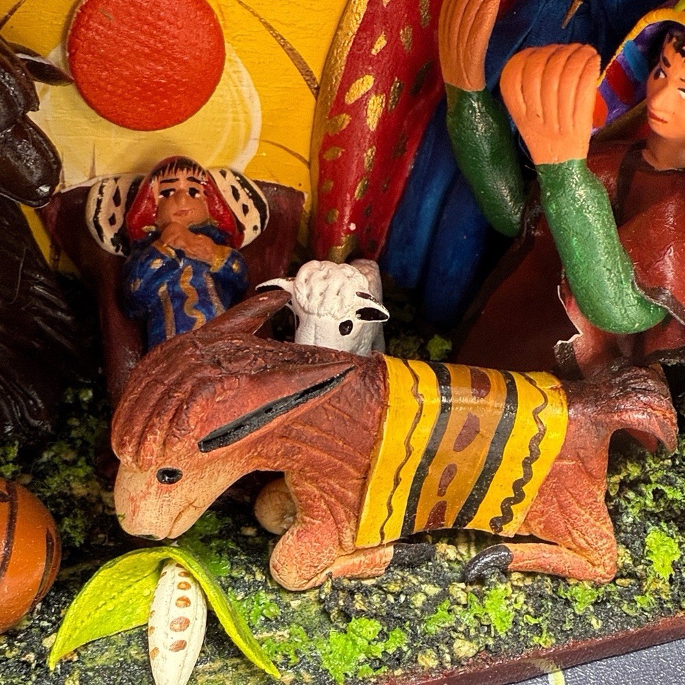 handmade Andean retablo nativity scene by Erika Ulloa from Peru