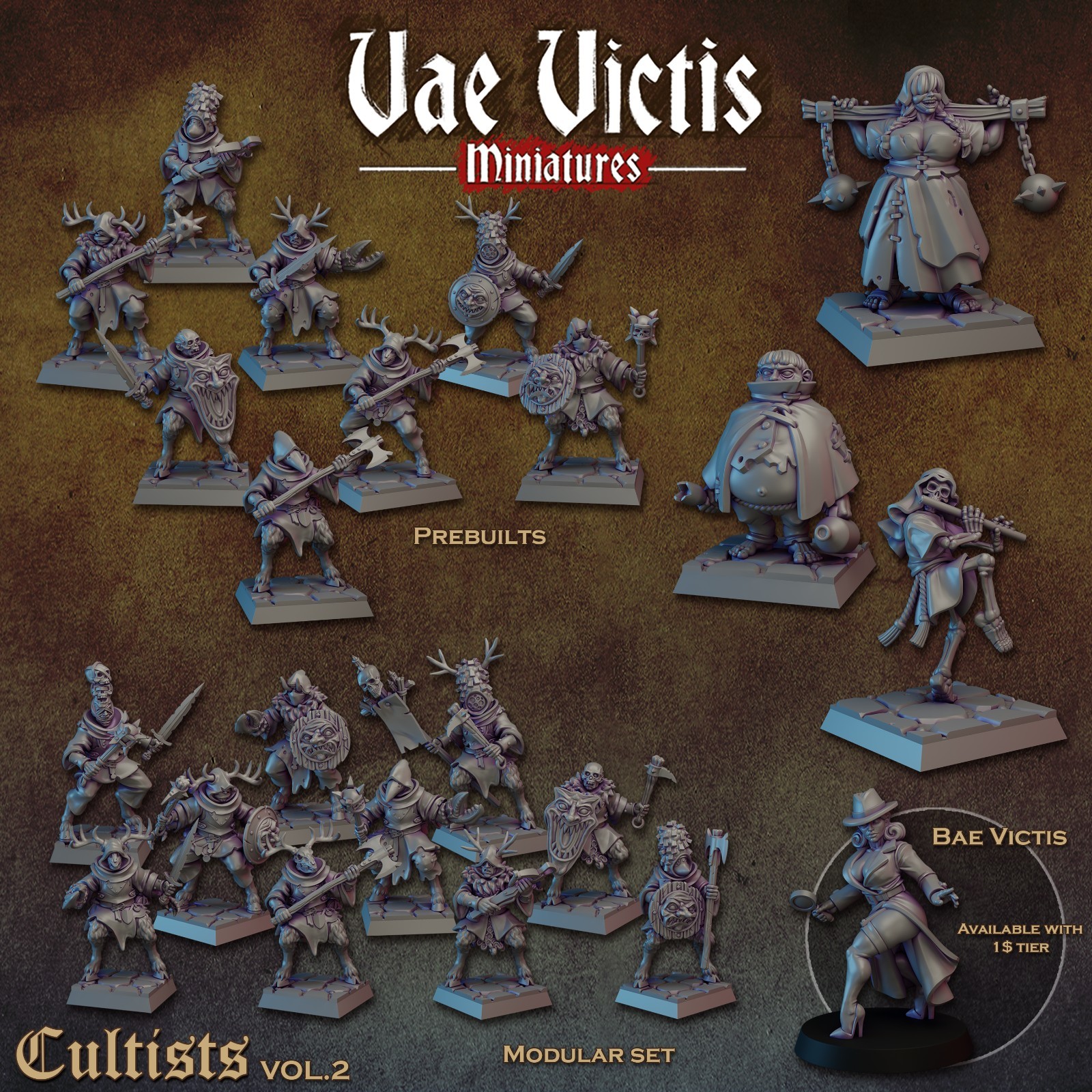 Vae Victis Miniatures Cultists vol 02 28mm Frostgrave pathfinder D&D Old hammer