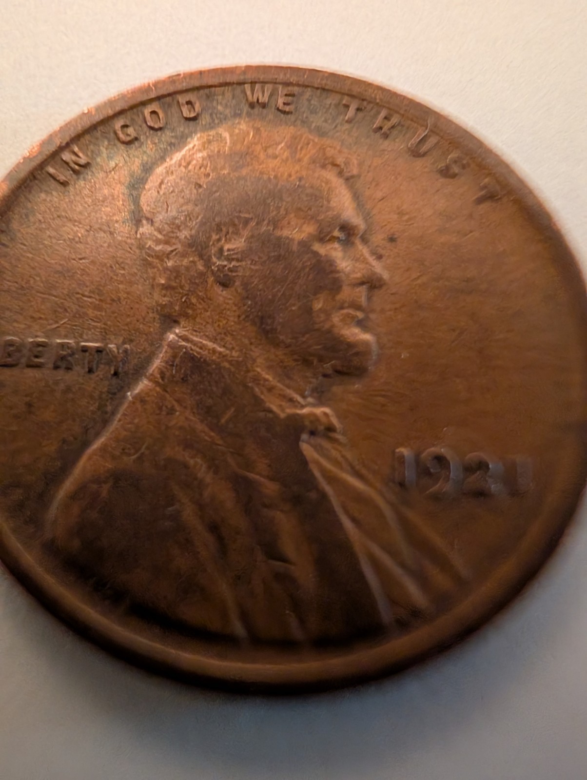 1921 Wheat Back Penny        With Wood Grain Finish **SEND OFFER**