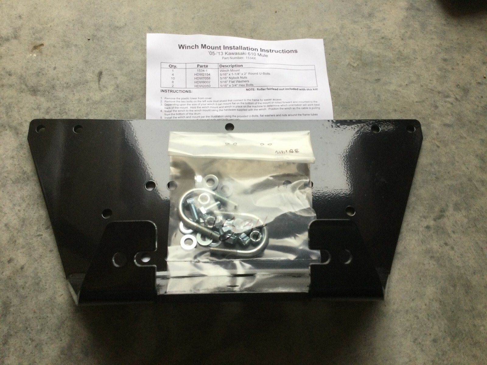 2005 KAWASAKI MULE 610 4X4 WINCH MOUNT FUSE POWERSPORTS 1534X S042