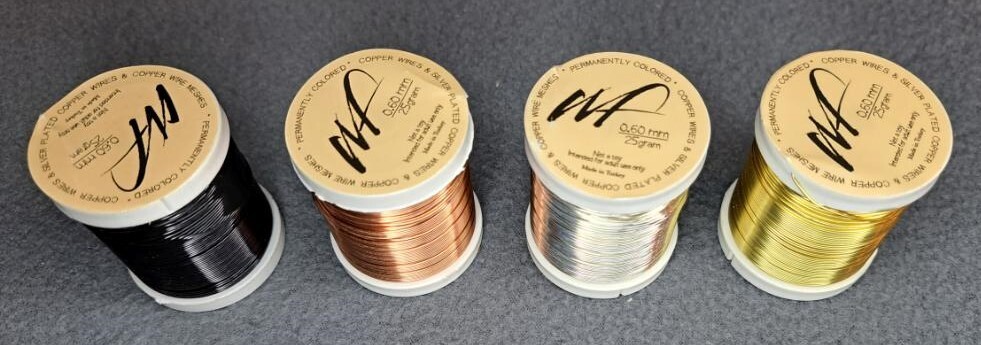 4 Pack Copper Wire - 22 Gauge Tarnish Resistant Silver Plated, Jewelry & Crafts