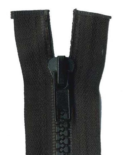 50cm Black Open End Chunky Zip