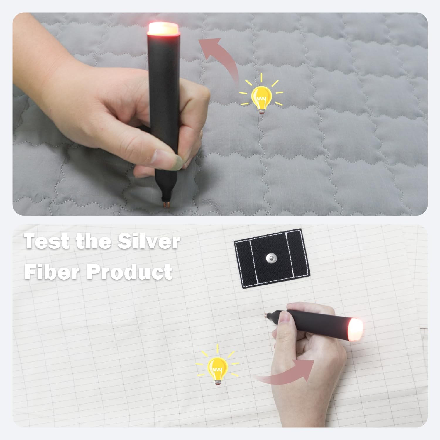 Conductivity Test Pen, Continuity Tester for Grounding Mats, Sheets, Pads, Bl...