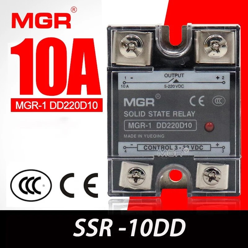 10-120A Semiconductor Solid State Relay SSR Single Phase DC/DC 3-32V Control Voltage