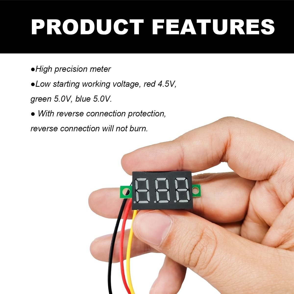 5 PCS Mini Digital Voltage Meter DC 0-30V LED Display Voltmeter