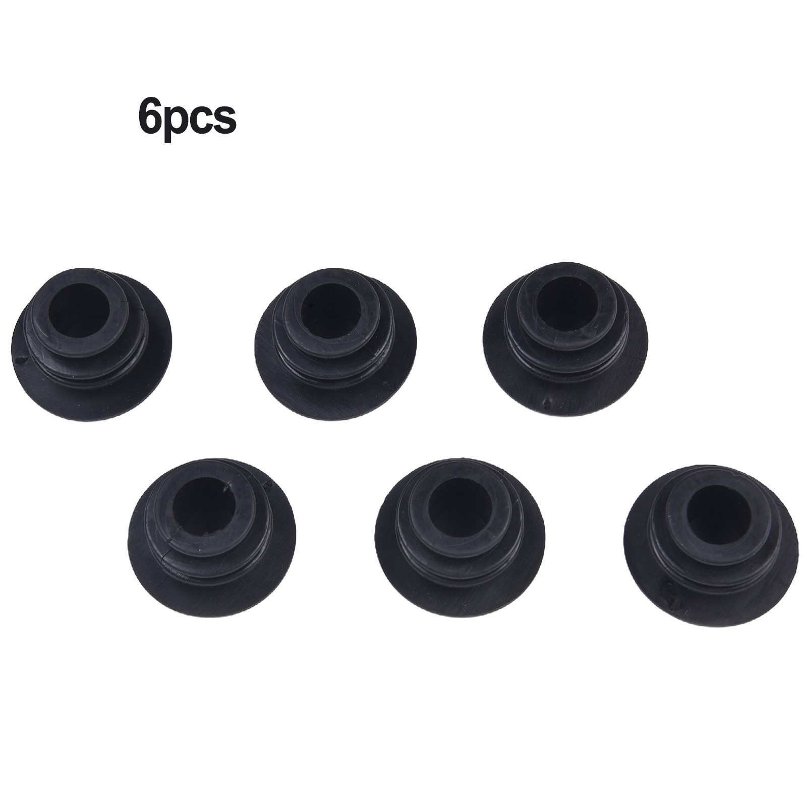 6 Piece Set of Rubber Bike Handlebar Ends Ideal for Bicycles and Scooters