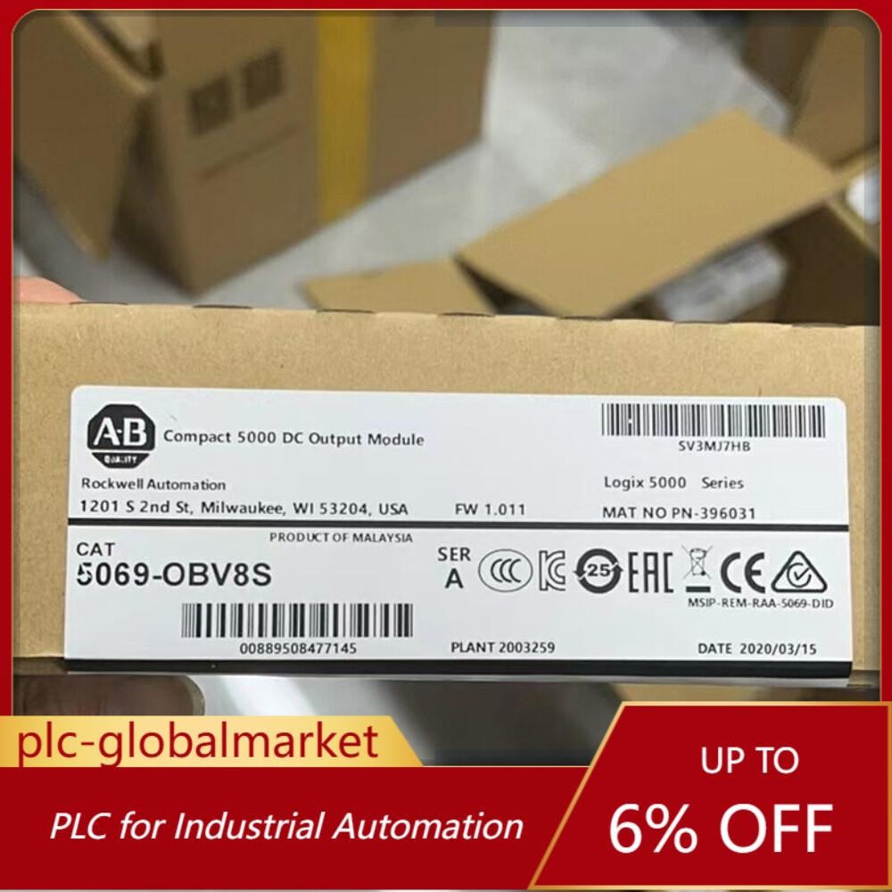 New Sealed AB 5069-OBV8S Compact I/O 8-Ch 24VDC Output 5069OBV8S US Free Tax