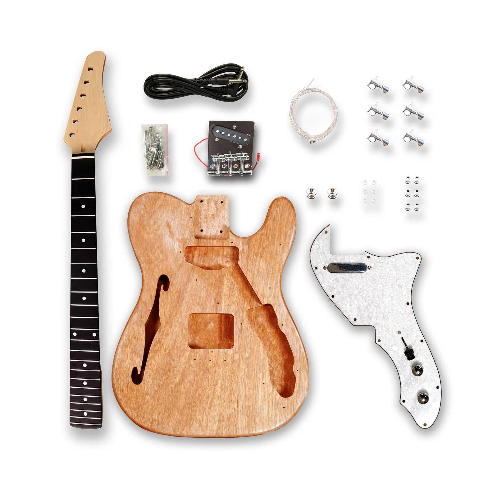 BexGears DIY Semi Hollow body Electric Guitar Kit Guitar Kits Beginner Kits o...