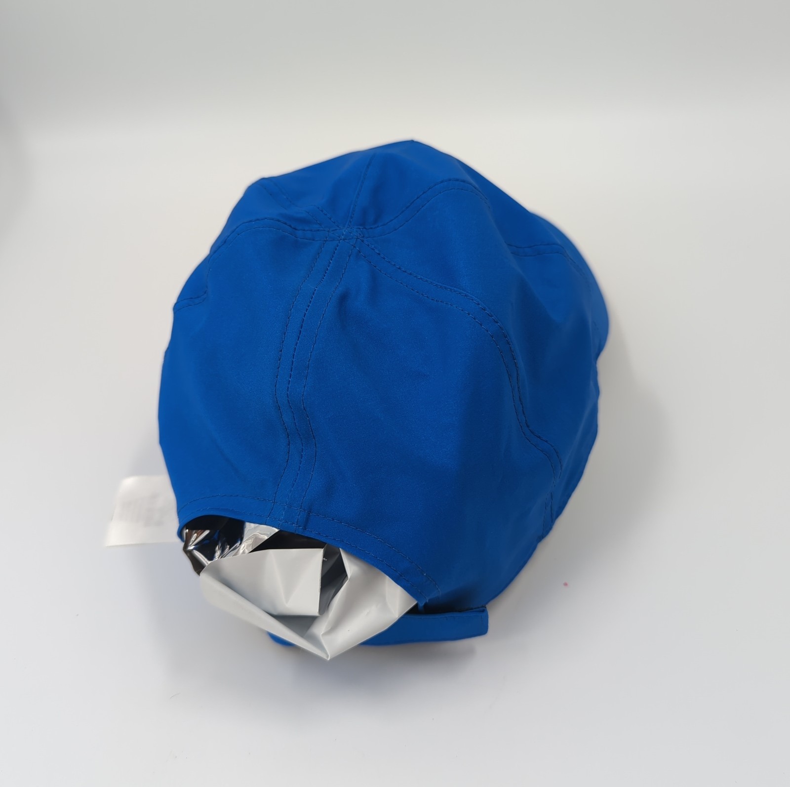 Asics Running Cycling Strap Back Lightweight Blue Hat Cap Small Logo Sz Large