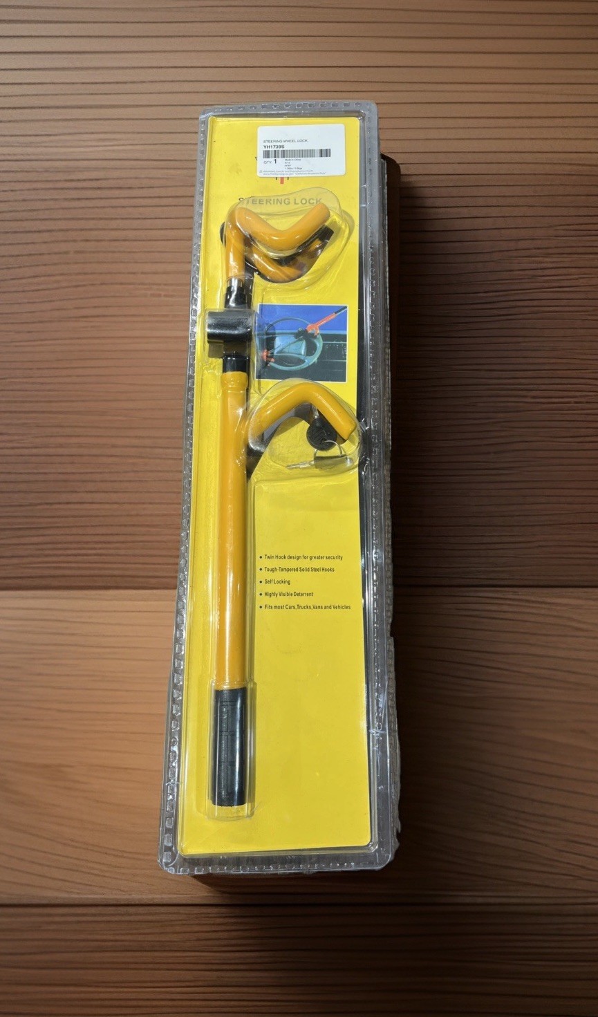 Twin Hooks Steering Wheel Lock Vehicle Anti-Theft Device The ClubAdjustable Lock