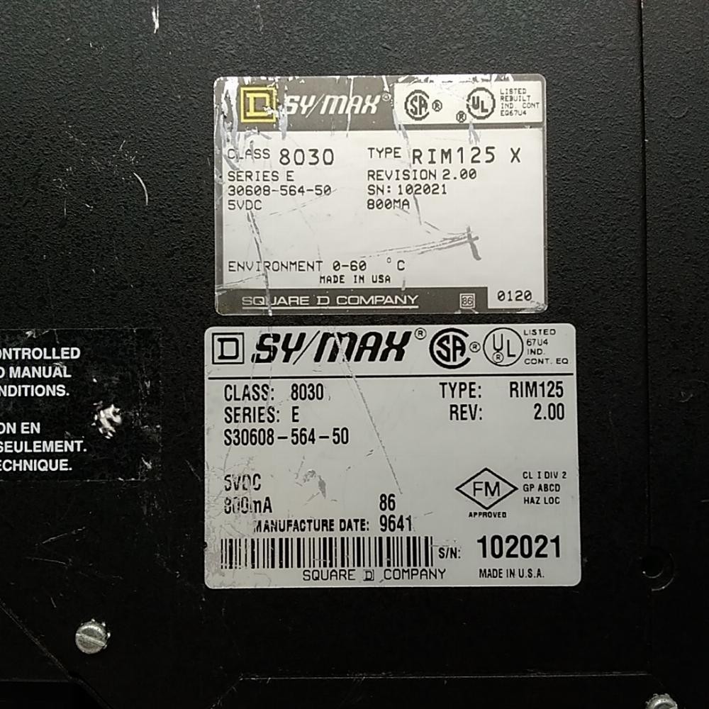 8030 RIM-125 | Symax | Analog Input Module, 16 Point, 800mA, 5VDC, Used