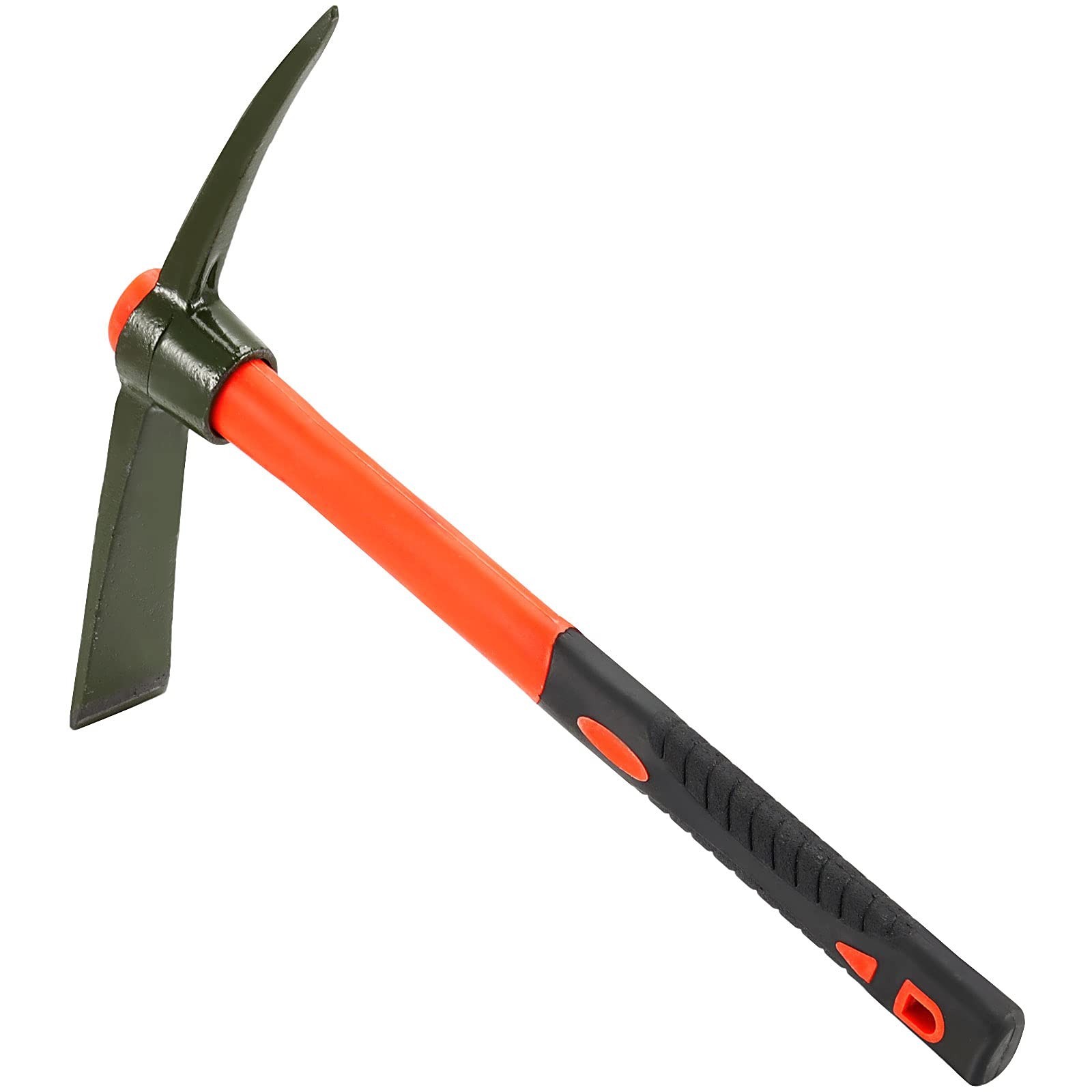 15 Inch Pick Mattock Hoe, 1.5Lbs Forged Adze Pick with Fiberglass Handle, Wee...