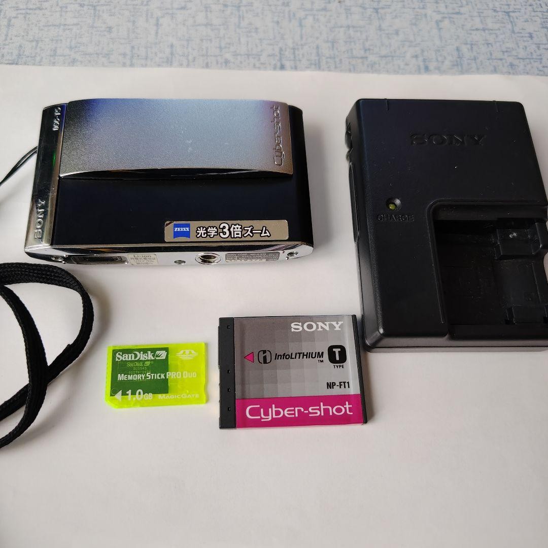 Sony Cyber-shot DSC-T5 Black 5.1MP Digital Camera Tested with Battery Charger