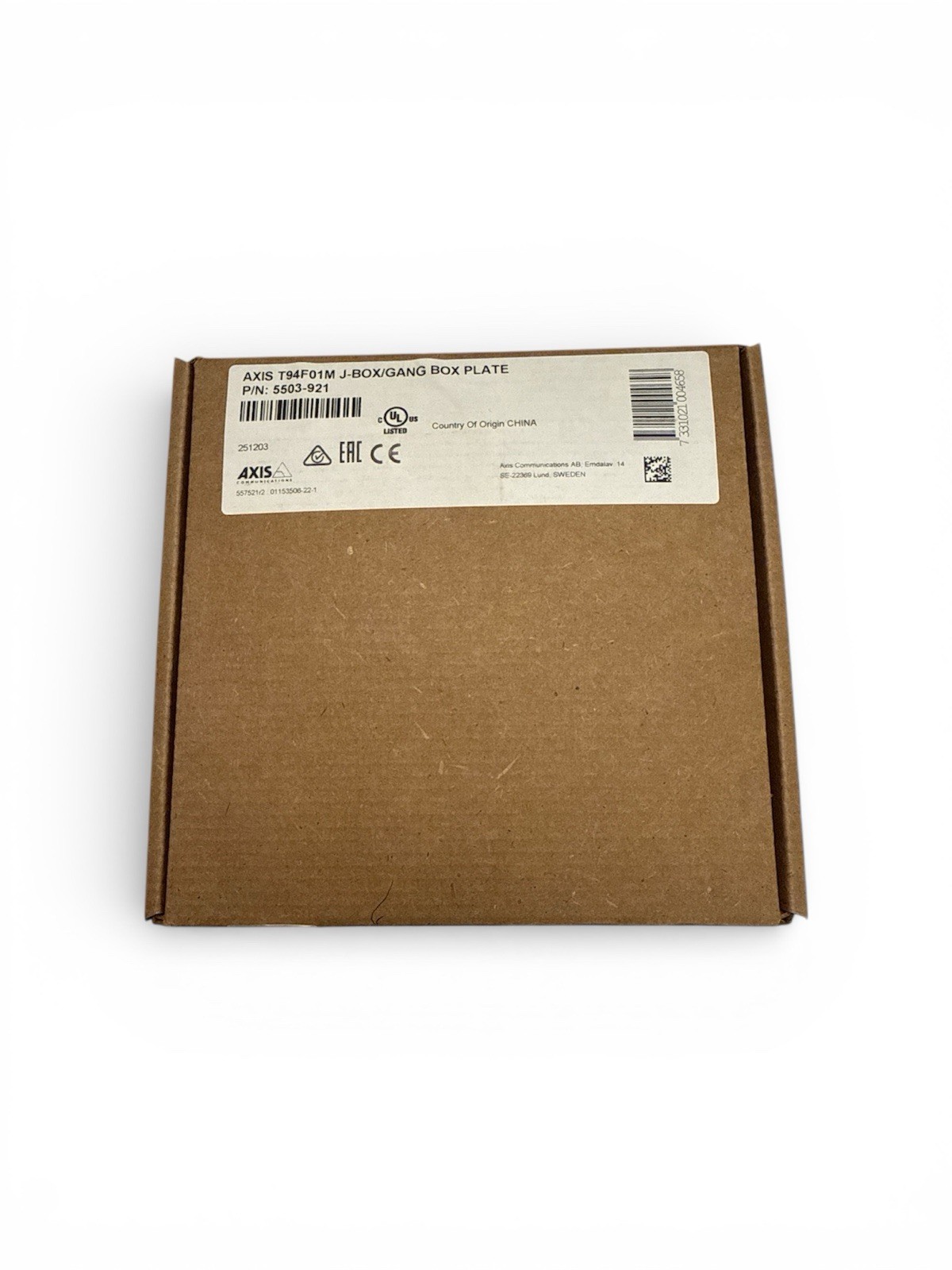 AXIS T94F01M J-Box/Gang Box Plate, P/N: 5503-921
