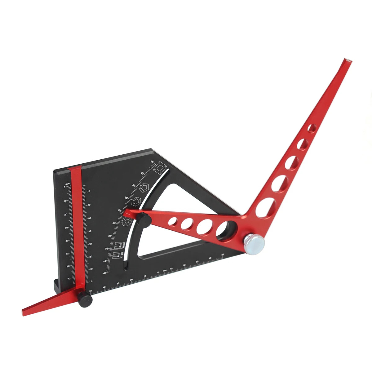 Adjustable Set Square Scriber Movable Aluminum Angle Protractor Measurement Tool
