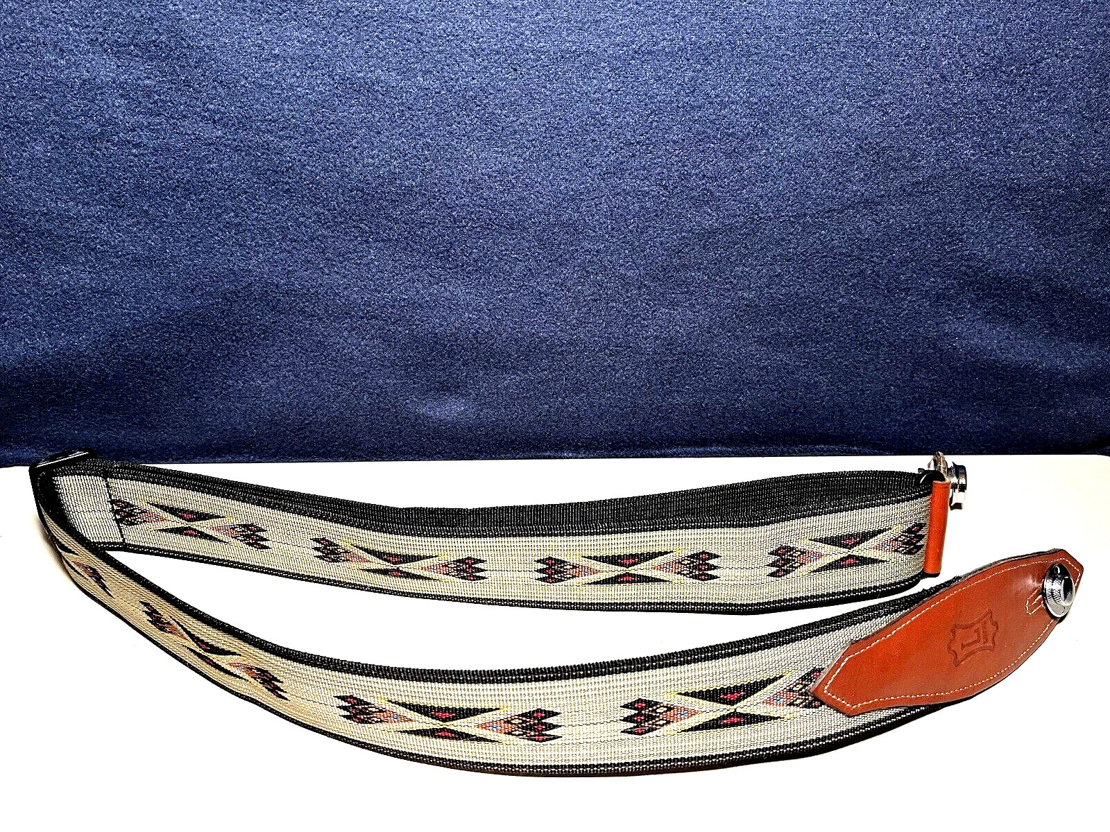 Levy's 2 inch Polyester Guitar Strap Leather Ends- Western Motif Adjustable