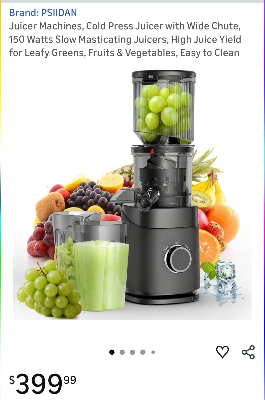 Cold Press Juicer HH-MN05 PSIIDAN 150 Watts