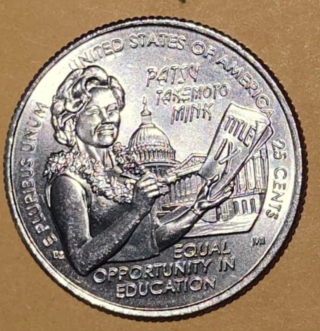 2024 - D Quarter Error:  "In Cod We Trust" Patsy Takemoto Mink