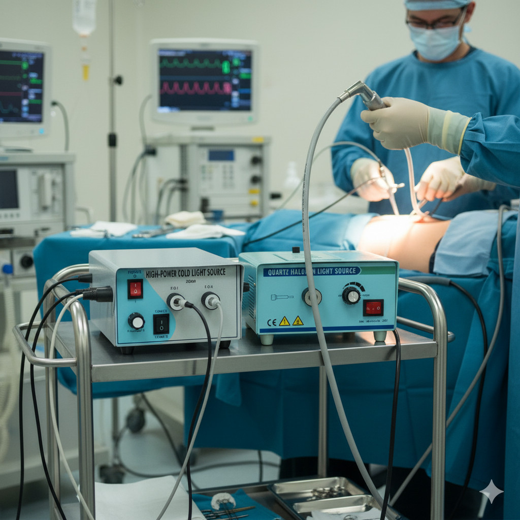 Fiber Optic Halogen Light Source 24V 250W for Endoscopy Medical Use