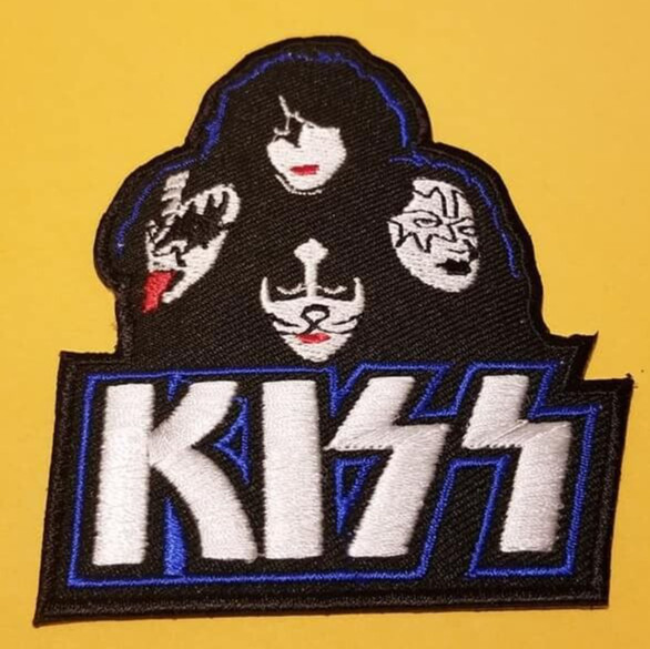 Embroidered Kiss Rock Band Patch approx. 3 x 4"