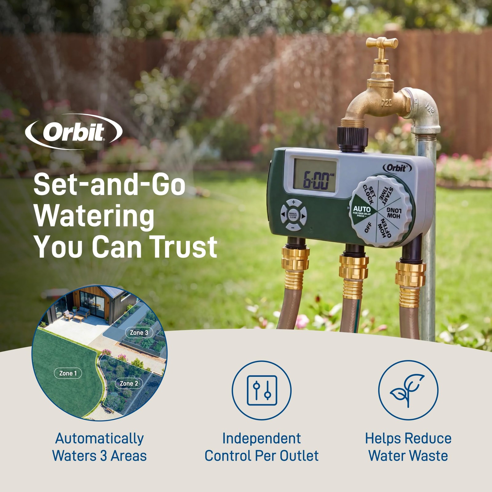 Orbit Programmable Digital Hose - 3 - - Lcd - - -