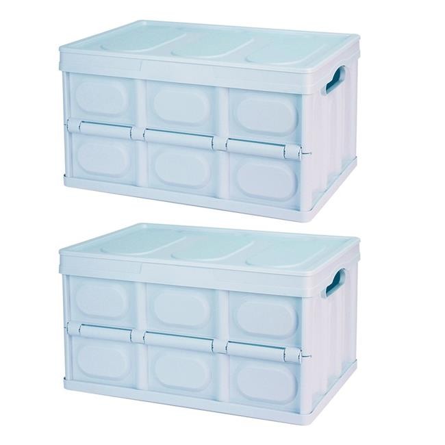 FFF-30L-Blue-GPCT4732 30 Liter Collapsible Storage Bins with Dustproof Lid fo...
