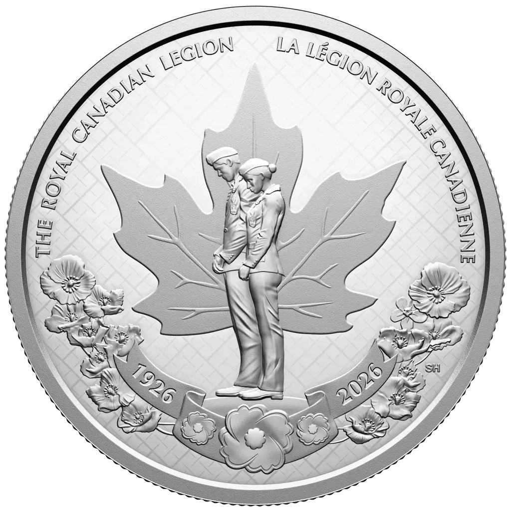 Royal Canadian Legion 100th Silver Coin Anniversary 2026 - Canada - 23.17 gr Proof