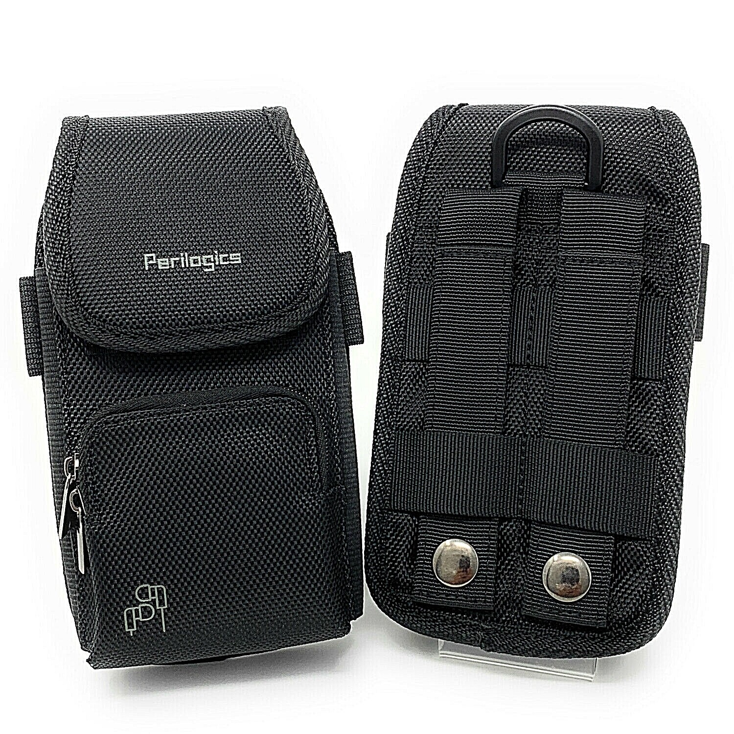 Tactical Molle Phone Holster Belt Pouch With Zipper Pocket Fits Large Phones