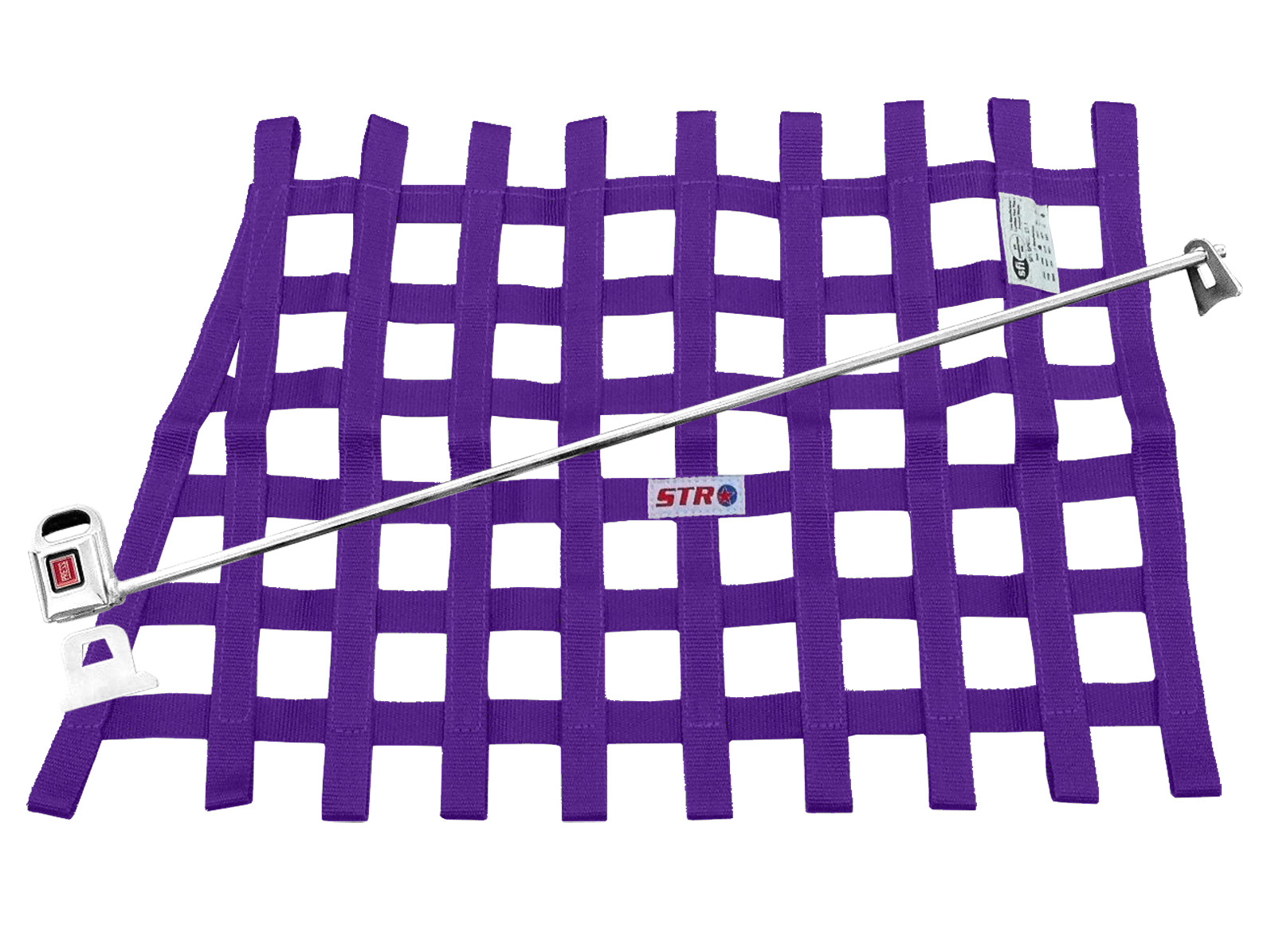 STR Race Window Net SFI 27.1 Certified installation Kit Autogras Mini - Purple