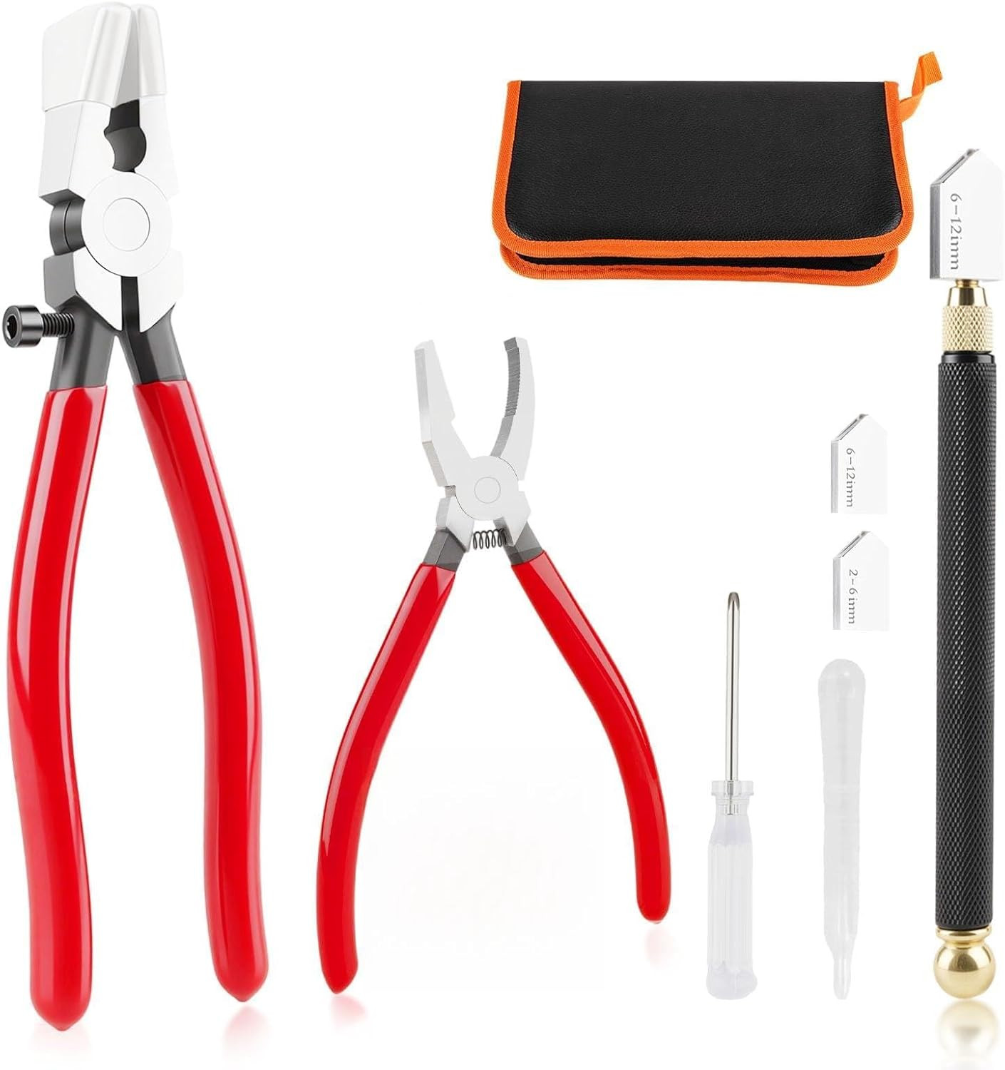 Glass Cutter Kit Heavy Duty Running Breaking Pliers 2-20Mm Cutting Tool