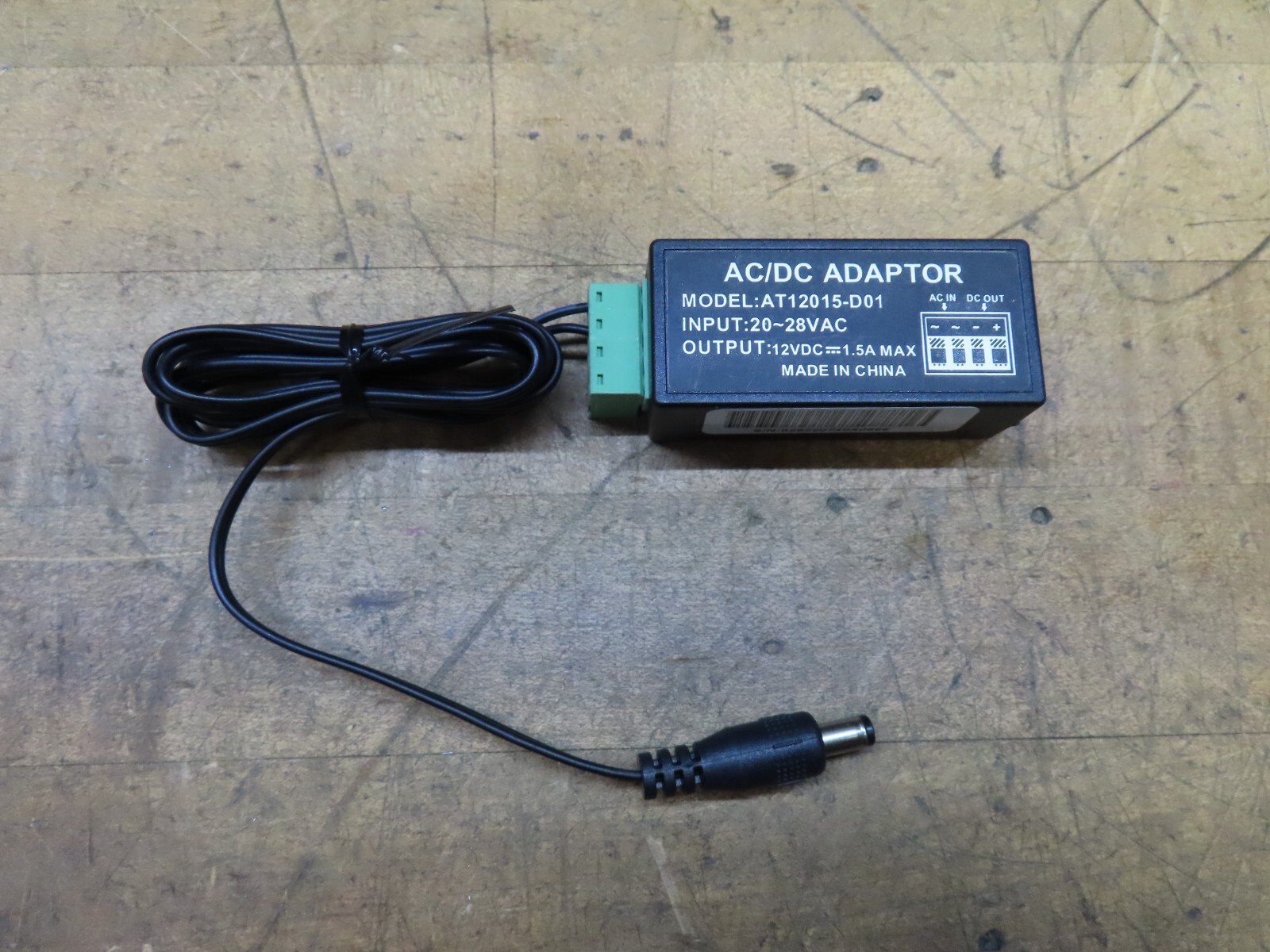 AT12015-D01 AC/DC Adapter Input 20-28 VAC Output 12 VDC 1.5 Amp max. (@D7)
