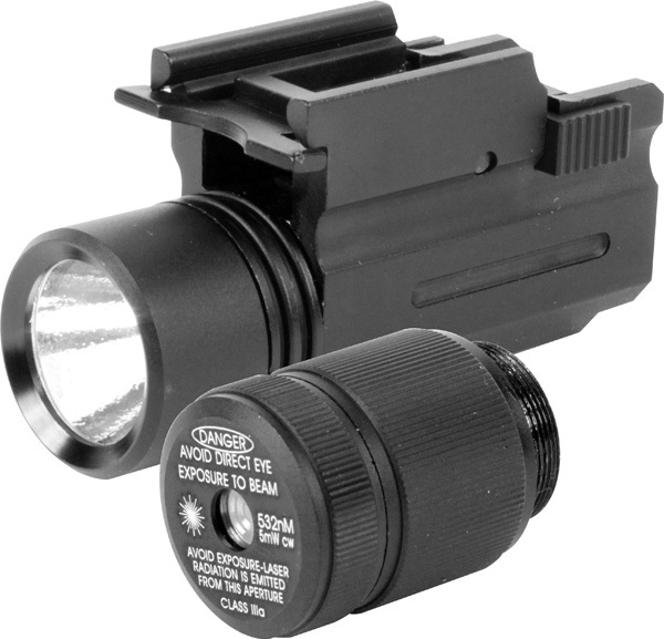 AIM Sports compact flashlight / green laser combo with quick release sku# LGFQ01