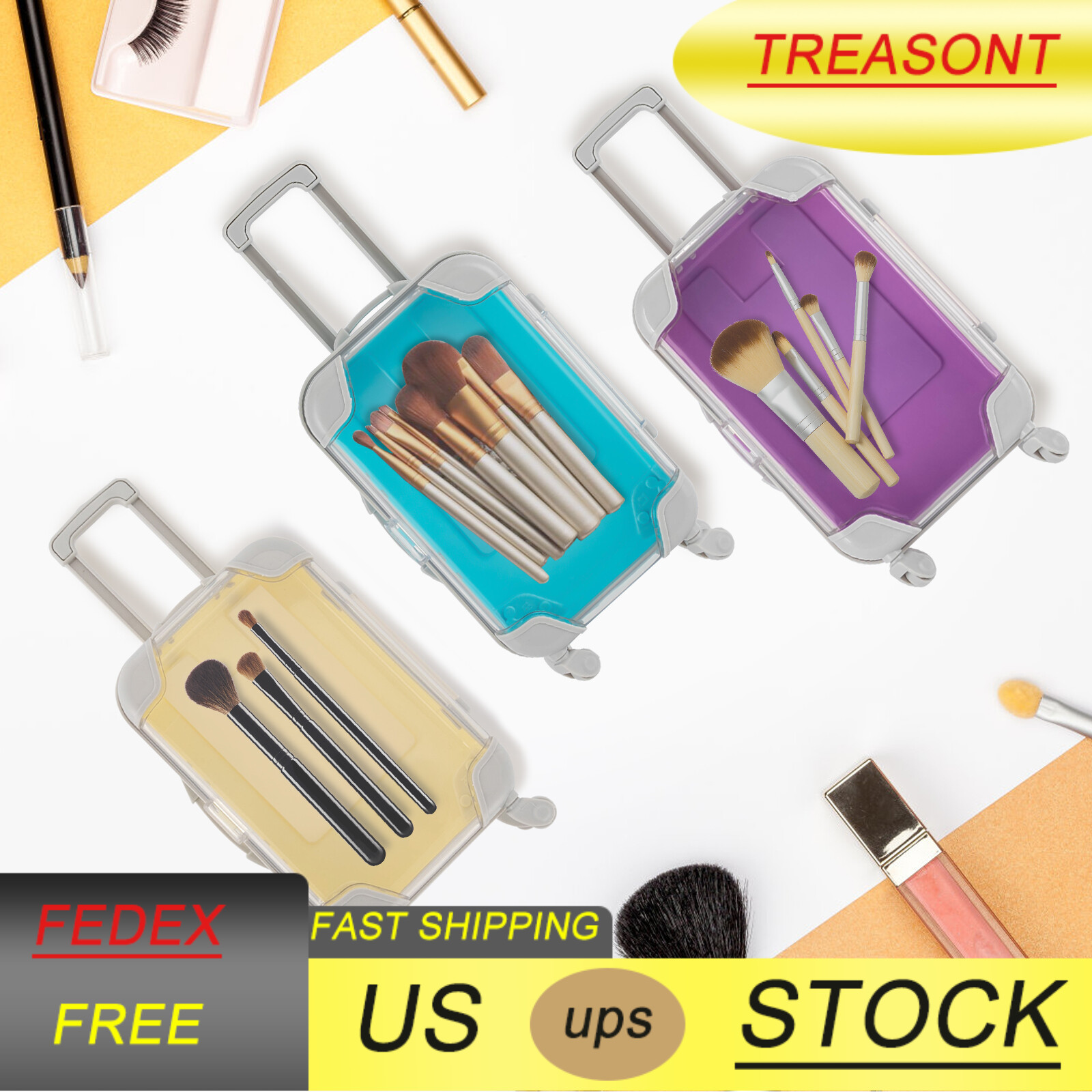 Simulation mini suitcase trolley case 12pcs mixed colors 7.5*3.5*13-17.5 cm NEW