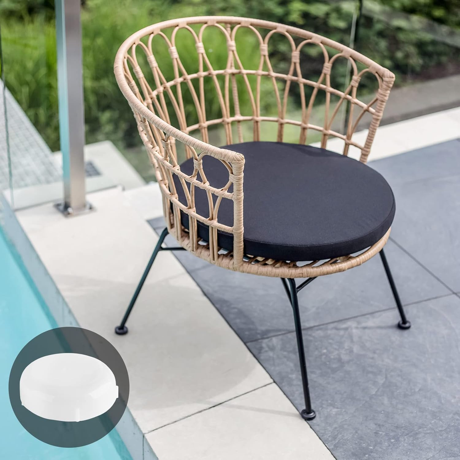 24 Pack 1.5 Inch Wrought Iron Patio Furniture Feet, Patio Furniture Seating G...
