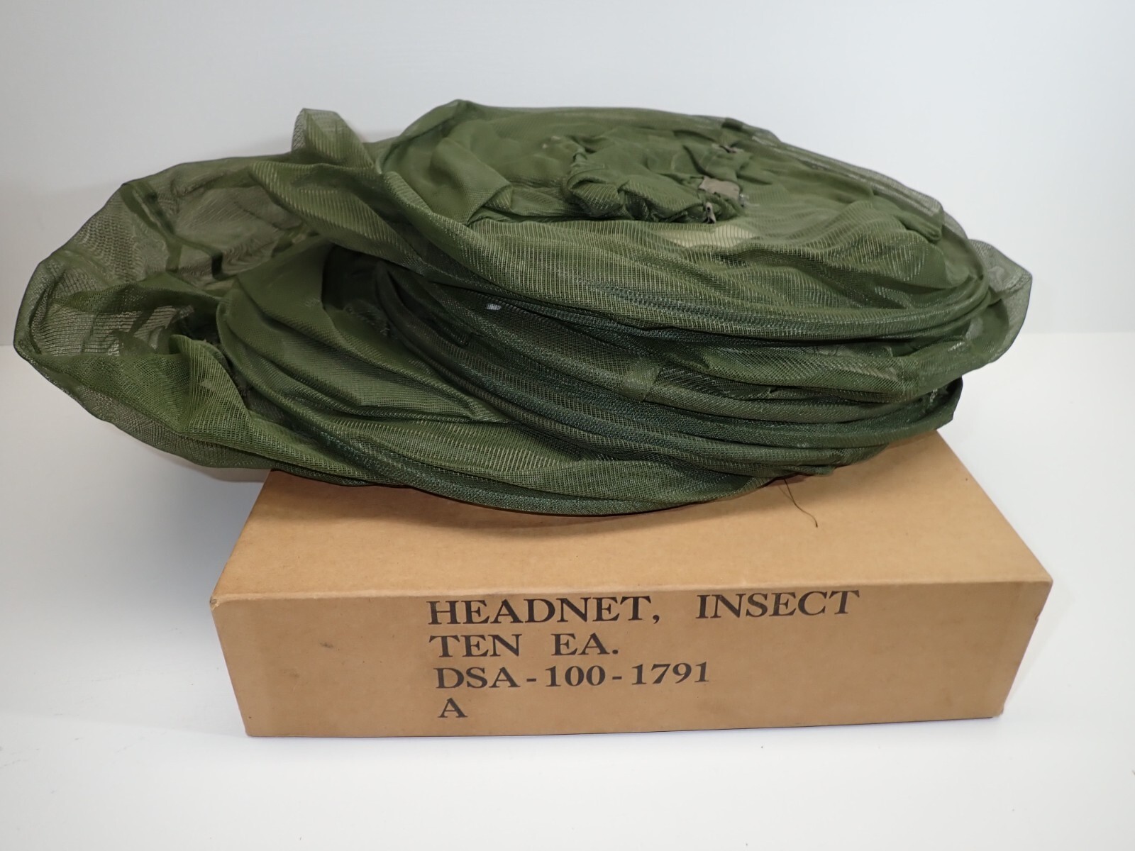 US Military Surplus Insect Headnets 8 ea Original Box w/ All Tags Mosquito Gnats