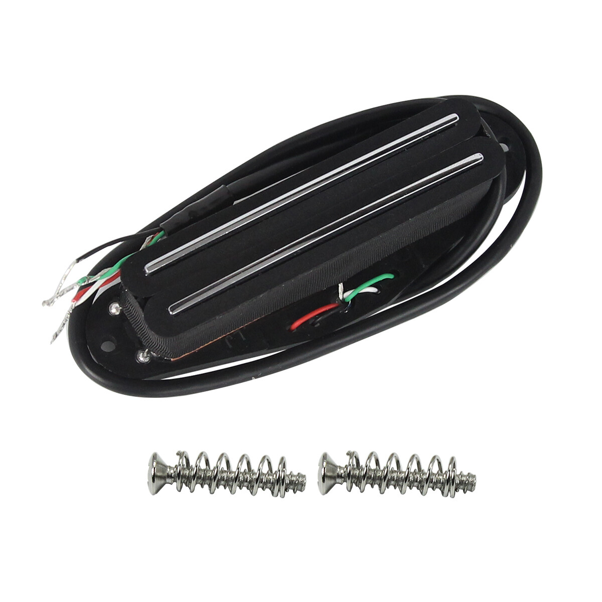 FLEOR Ceramic Rail Humbucker Hot Dual Rails Electric Guitar Pickup, Black 9-10K